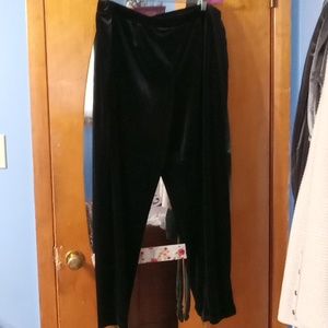 2x velour black pant